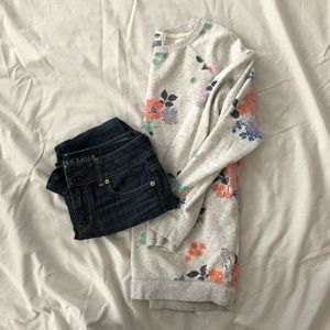 Flowered Sweatshirt